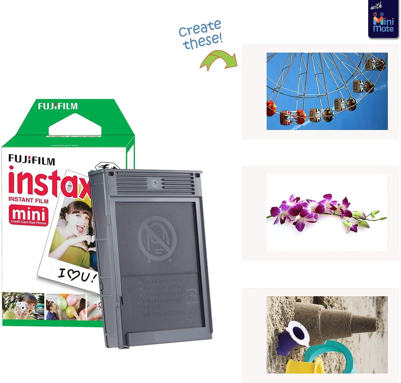 Instax Mini 11 Instant Camera Sky Blue + Custom Case Fuji Film Value Pack (50 Sheets) Flamingo Designer Photo Album for instax Photos - Image 4