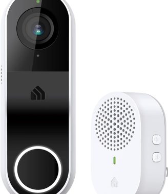 Kasa Smart Video Doorbell Camera Hardwired w/ Chime, 2K Resolution, Always-on Power, Night Vision, 2-Way Audio, Real-Time Notification, Cloud & SD Card Storage, Works w/ Alexa & Google Home (KD110)