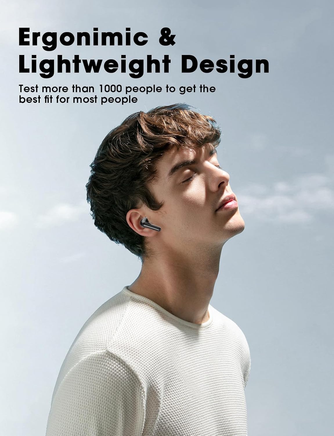 Wireless Earbuds, Bluetooth Ear Buds with Big Bass Stereo Sound, 48 Hours Playtime, Lightweight in-Ear Fit Earphones, IPX7, Hands-Free Calls with AI for iPhone, Android, Pad, Sports, Workout - Image 4